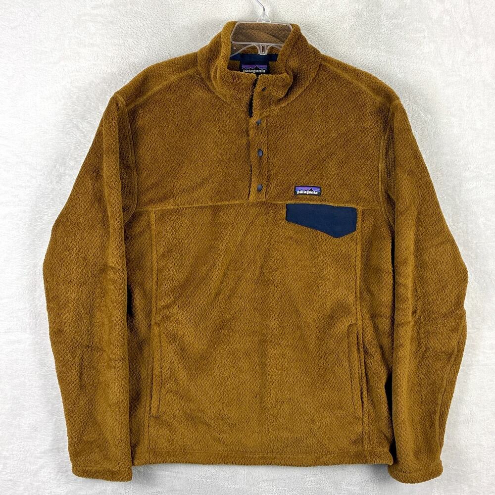 Patagonia Re-Tool Snap T Fleece Pullover Sweater Mens L Brown Deep Pile Outdoors